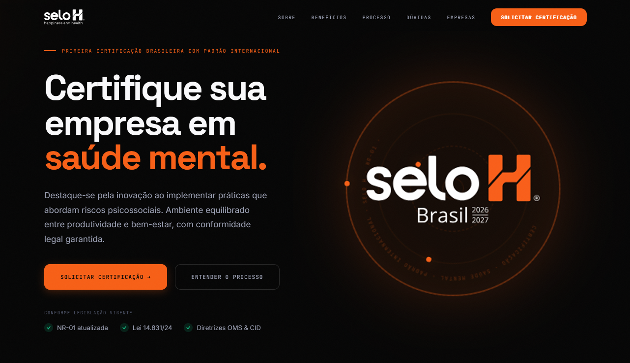 Selo H redesigned website