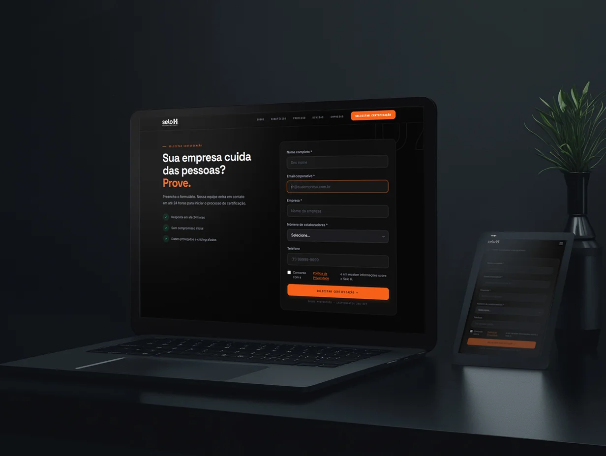 Selo H rebuilt website mockup